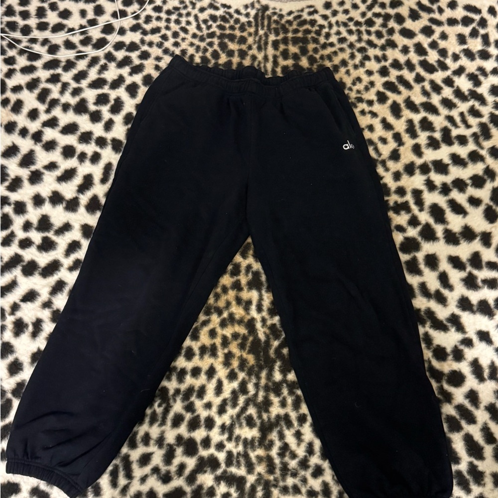 ALO Yoga Black Elastic-Waist Joggers
